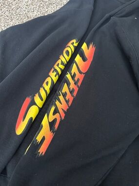 Superior Defense Street Fighter Black Hoodie - 3XL